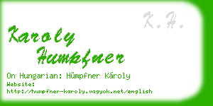 karoly humpfner business card
