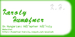 karoly humpfner business card